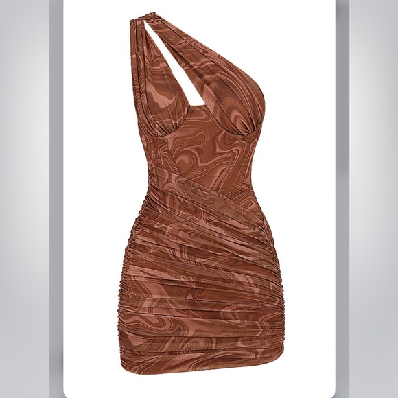 House of CB Clementine Swirl Print Cutout Mini Dress - Picture 2 of 15